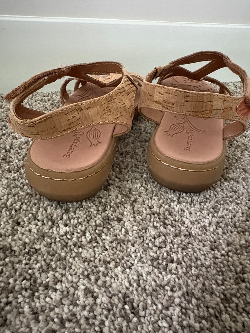 BareTraps Cork-Style Strappy Sandals in Tan - Picture 7 of 8